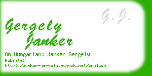 gergely janker business card